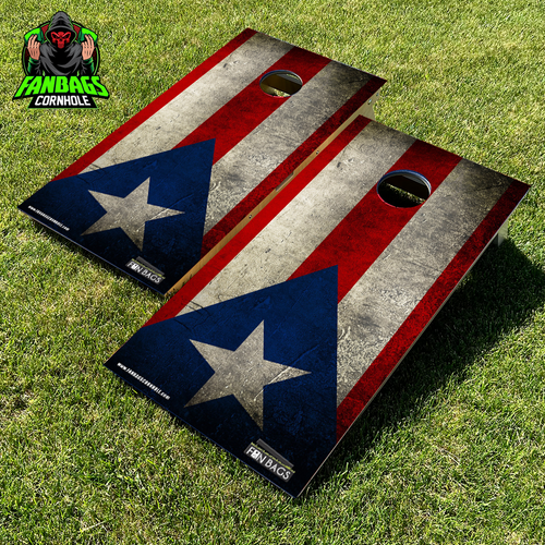 VARIABLE BARRICADE 汐音 クレパラ ハート型コースター Puerto Rican Flag Tournament Edition Cornhole Boards | FanBags