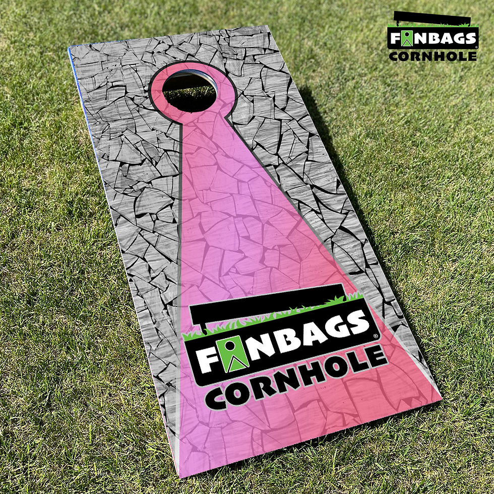 Thumbnail: A pair of official-size cornhole boards made from smooth Baltic birch wood, each featuring a vivid color explosion design