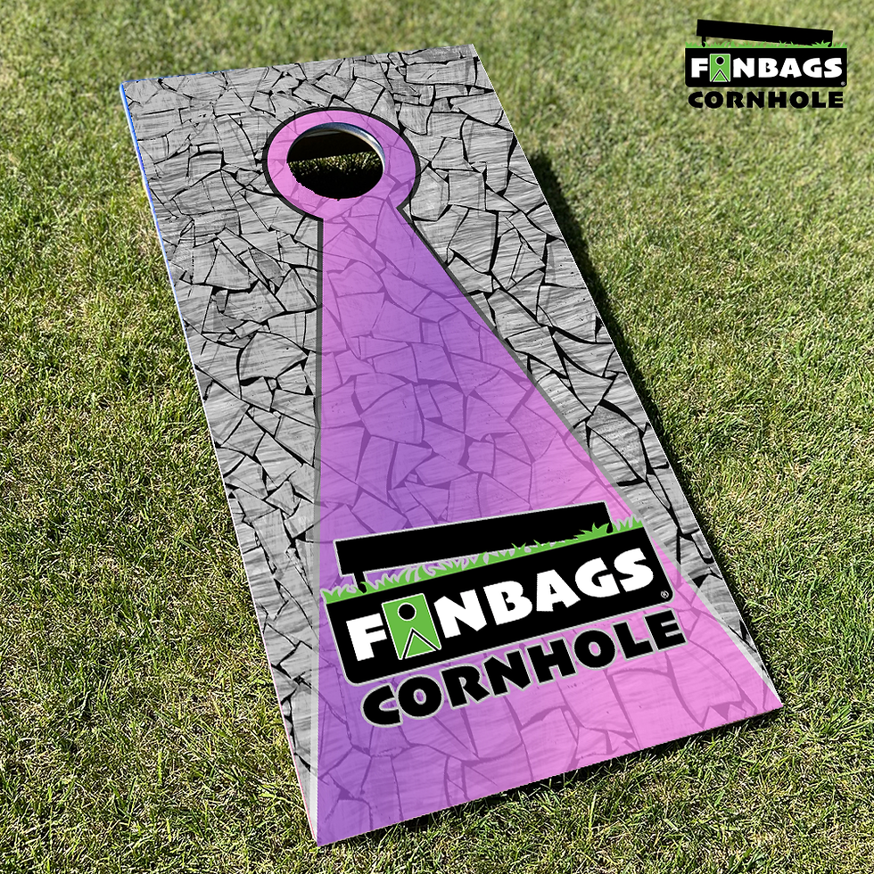 Thumbnail: A pair of official-size cornhole boards made from smooth Baltic birch wood, each featuring a vivid color explosion design