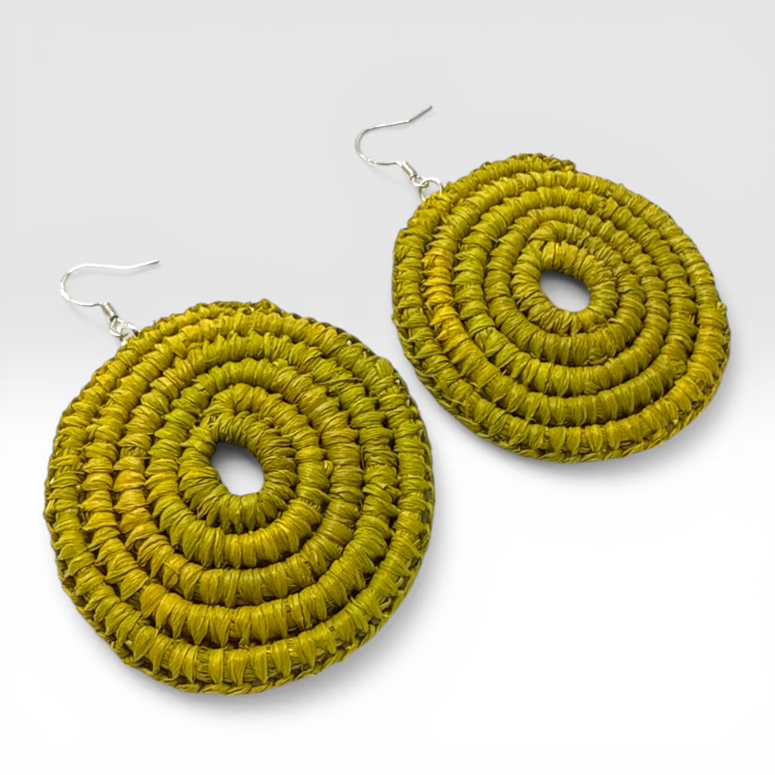 Karangki Green Woven Earrings