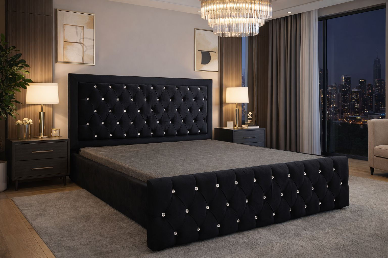 BASE C/CABECERA TERCIOPELO DIAMON