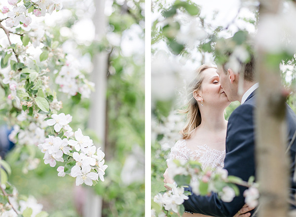 Hochzeitsfotos zur Apfelblüte