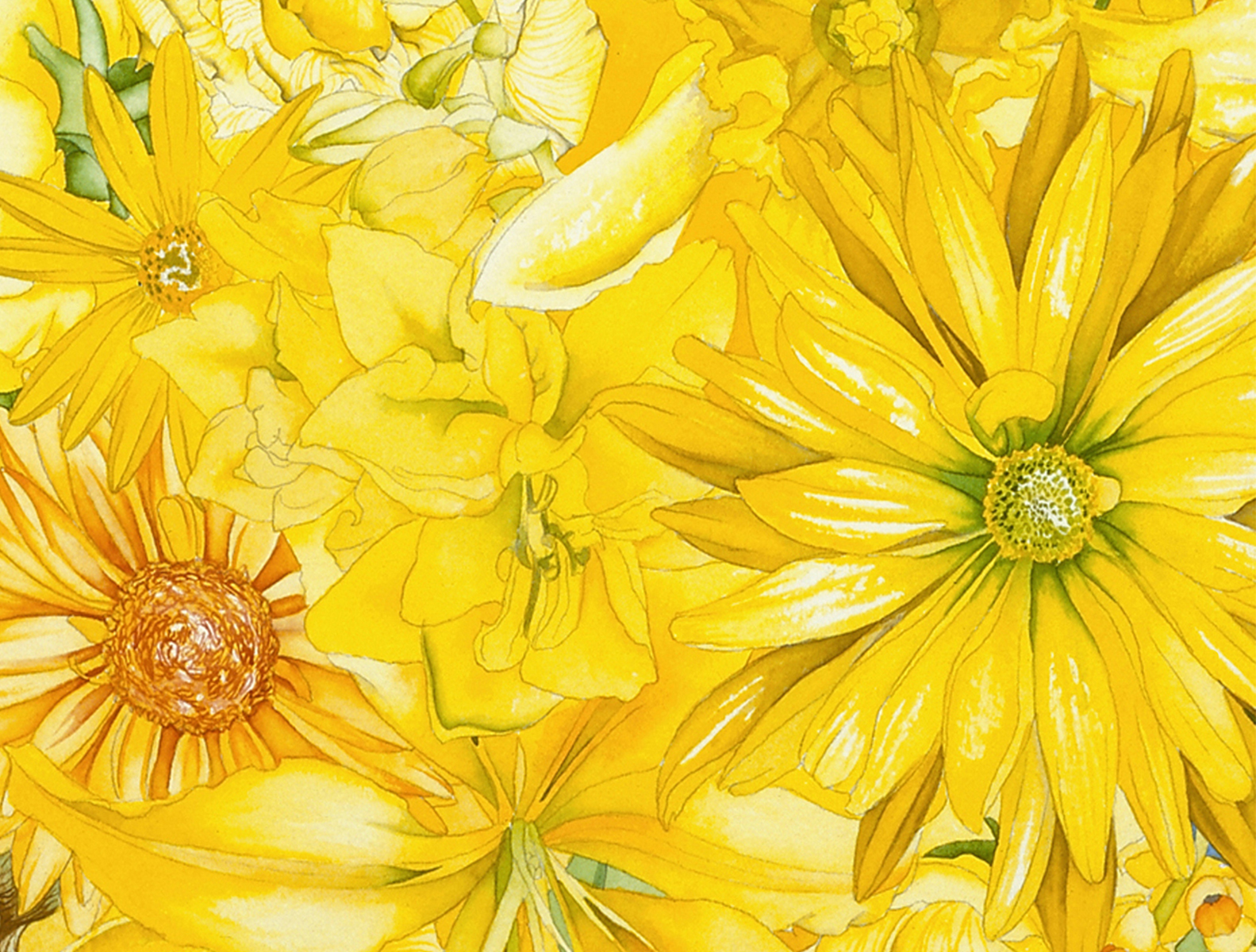 Sunburst vignette yellow #45