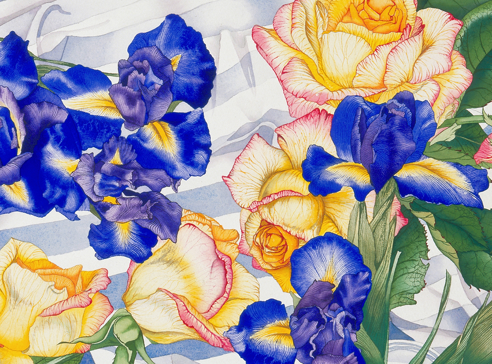 Roses and Irises vignette #70