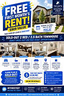 Private 1b 1b in 2x2.5 Townhouse
