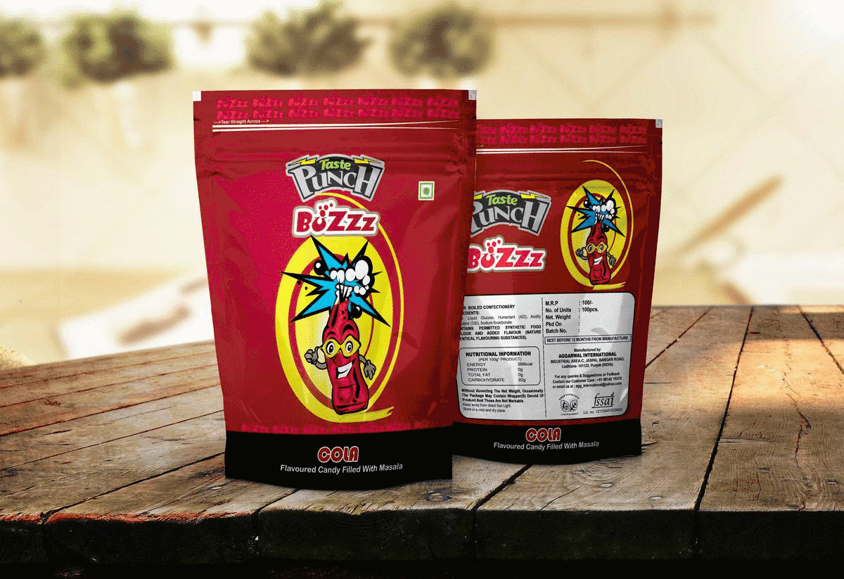 Toffee packet design