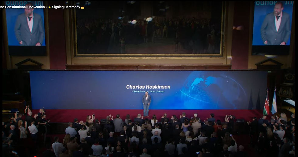 Charles na univerzitní půdě v Buenos Aries