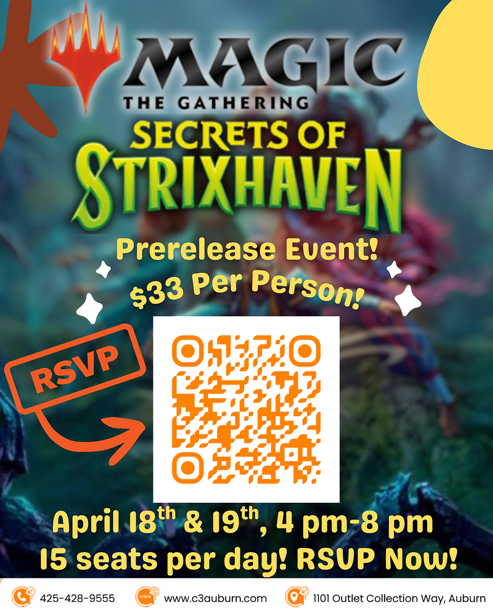 MTG Secrets of Strixhaven Prerelease Event! SATURDAY
