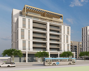 חזית פרויקט מגורים מתקדם מבית א. אלקבץ – בנייה ברמה גבוהה