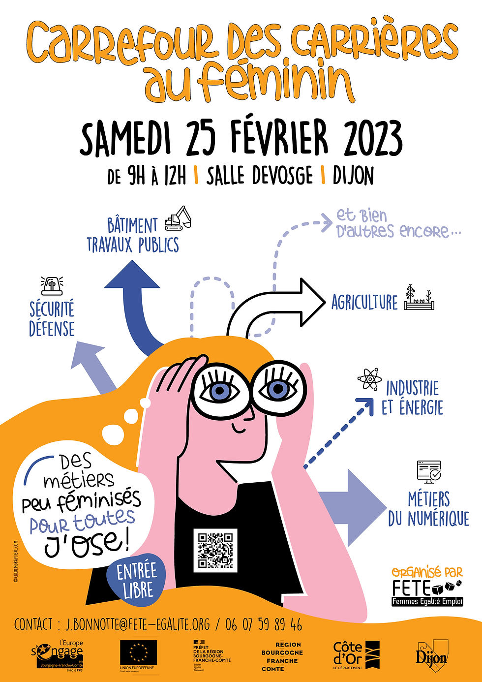 Affiche Carrefour des carrières au féminin