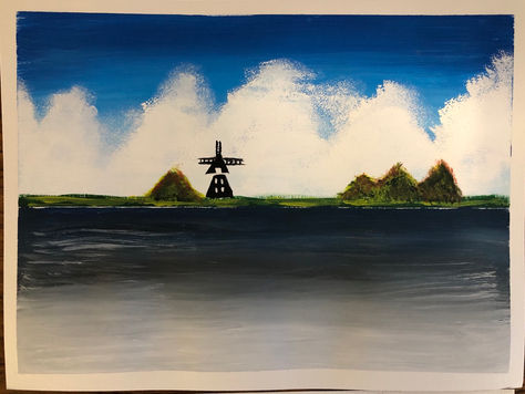 Beautiful Landscape Painting brings warmth to our cold days!