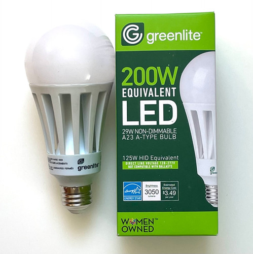 Greenlite 29W/H/50K 29W 200W Equivalent bulb 5000K A23 E26 base