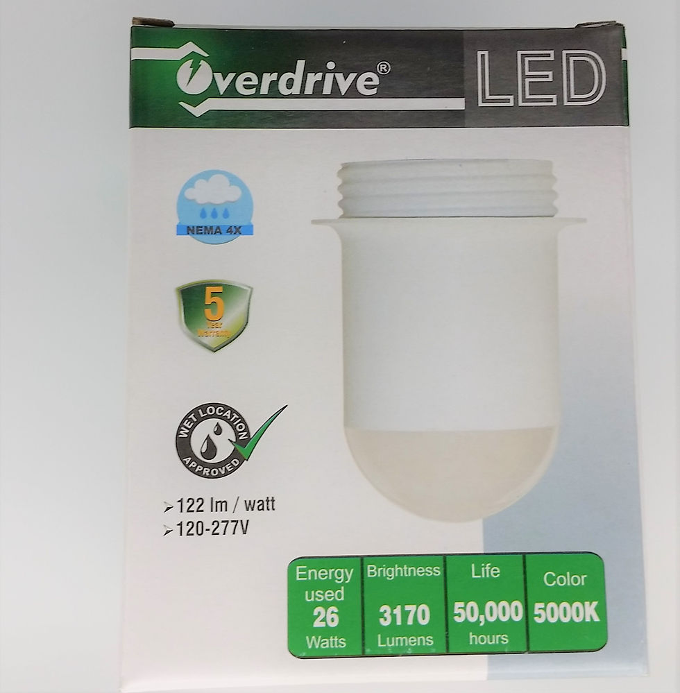 Overdrive 725 EH80 LED 5000K 26W Jar Fixture