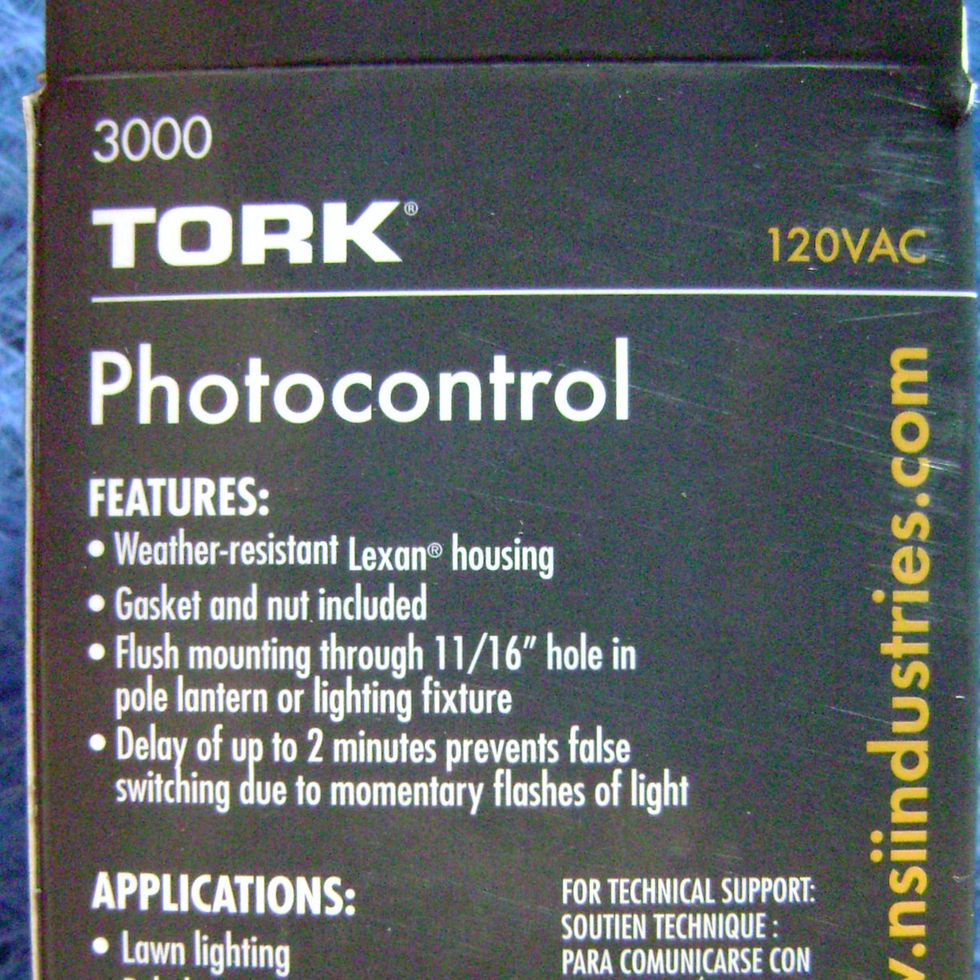 Tork 3000 Photocontrol Flush Mount 120V Photocell Button with Gasket