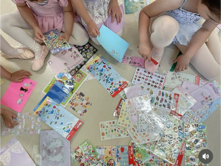 レッスン後のシールタイム🐻