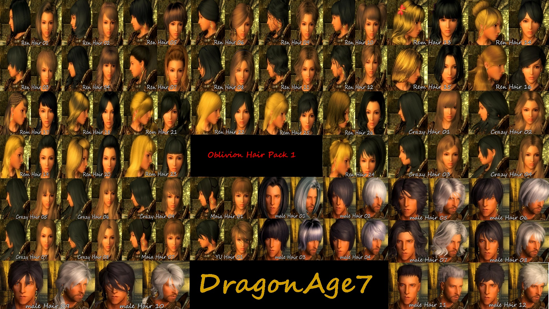 skyrim oblivion hair pack skyrim oblivion hair pack