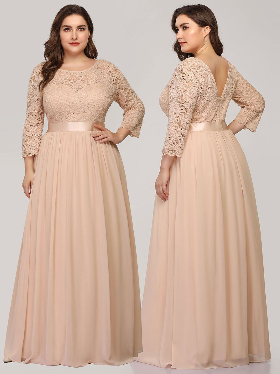Thumbnail: Angel Love Long Sleeve Lace Maxi Dress