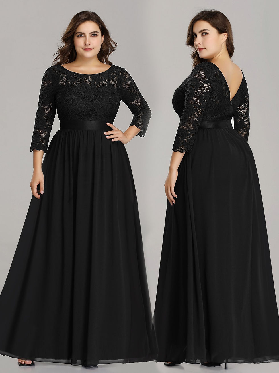 Thumbnail: Angel Love Long Sleeve Lace Maxi Dress