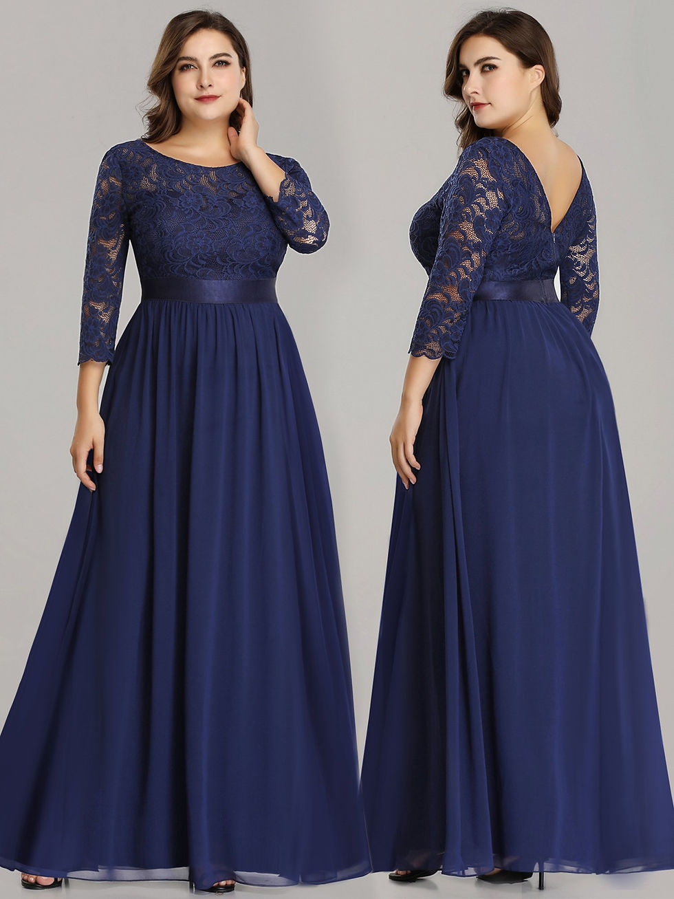 Thumbnail: Angel Love Long Sleeve Lace Maxi Dress
