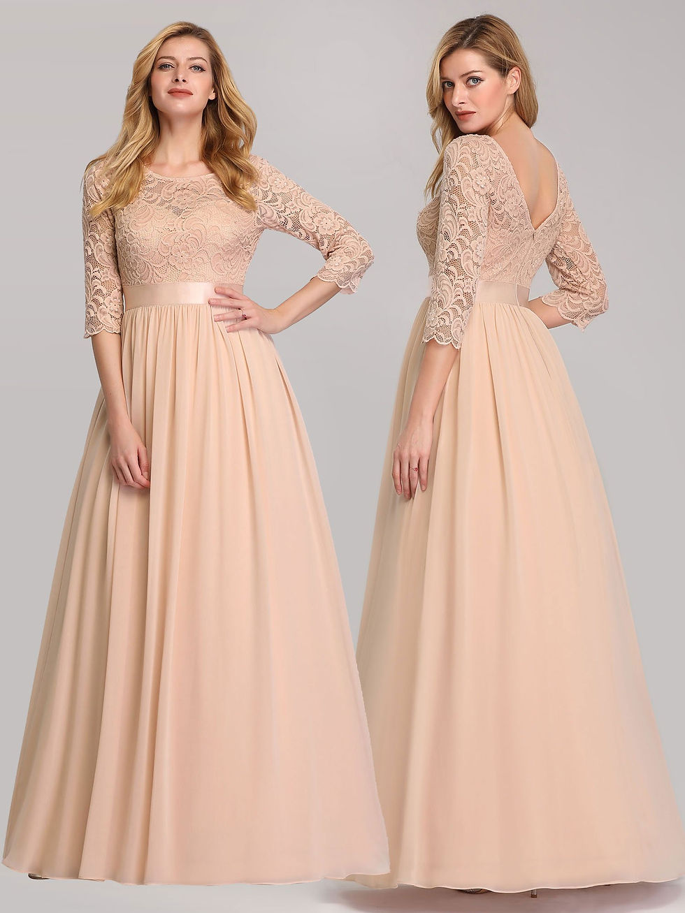 Thumbnail: Angel Love Long Sleeve Lace Maxi Dress