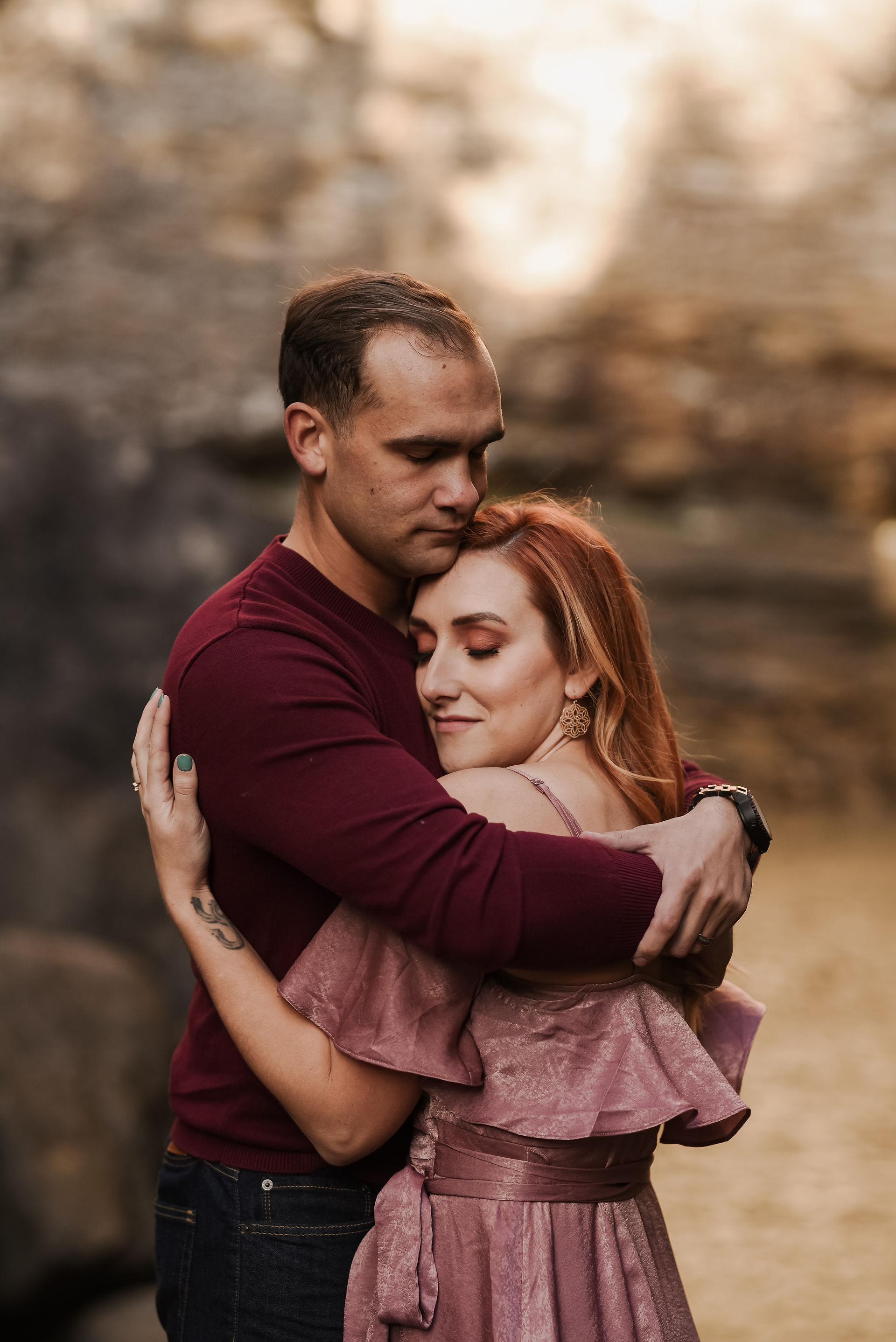 East Tennessee Adventure Waterfall Engagement Session