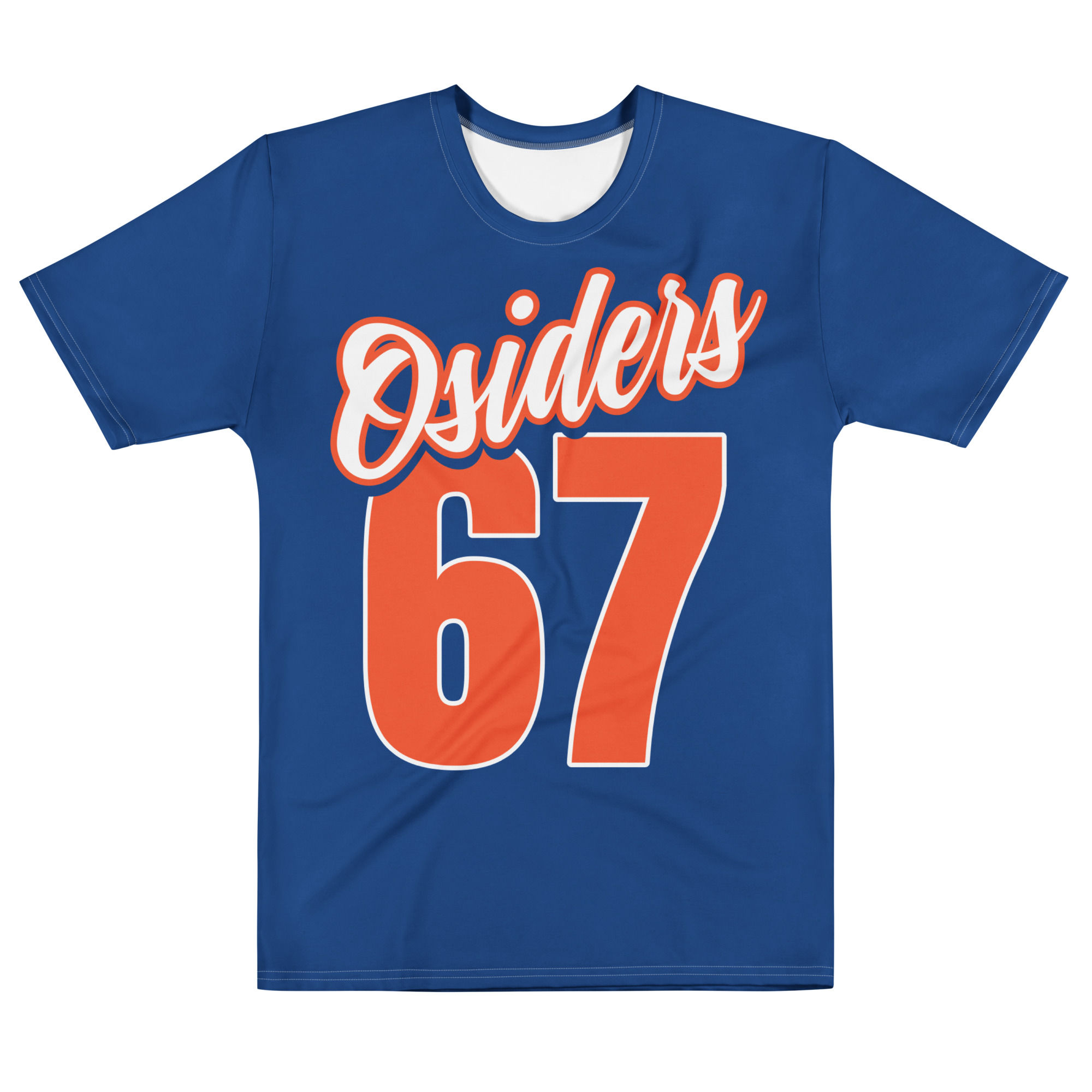 Blue t-shirt with Osiders 67