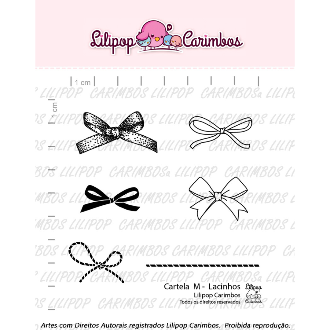 Cartela de Carimbos M Lacinhos