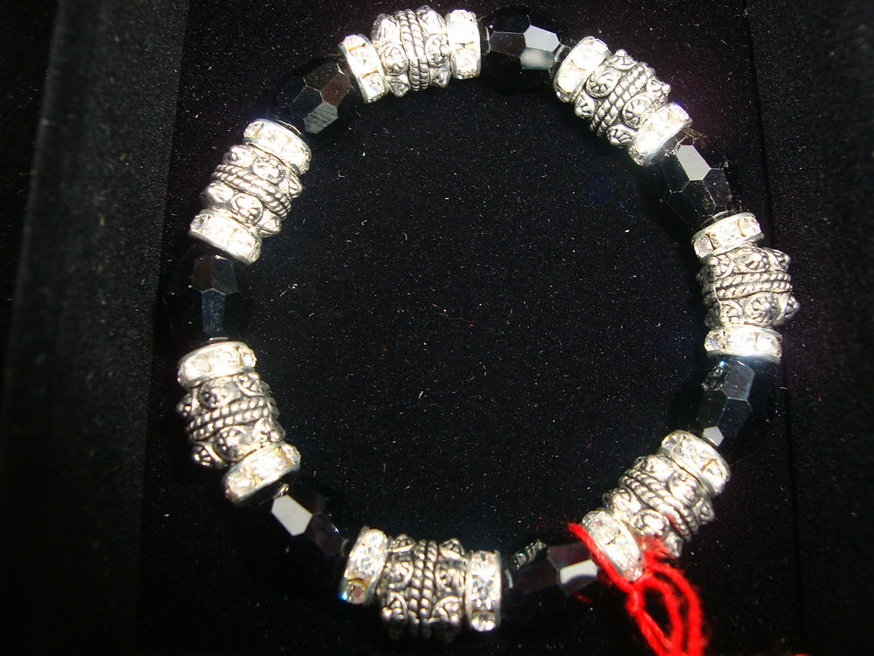 Armband schwarz silber