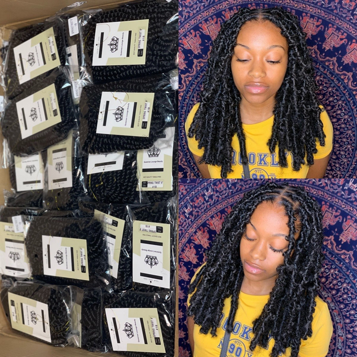 75 packs  A.K.A Bundles of Spring Twist Hair WHOLESALE 