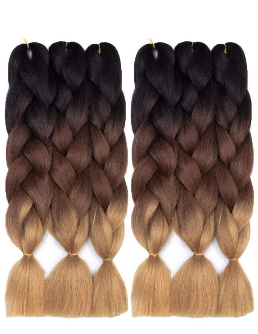 Miniatura: OMBRE 3TONES Braiding Hair 6 Packs Synthetic Braids Hair Extension 24 inches 
