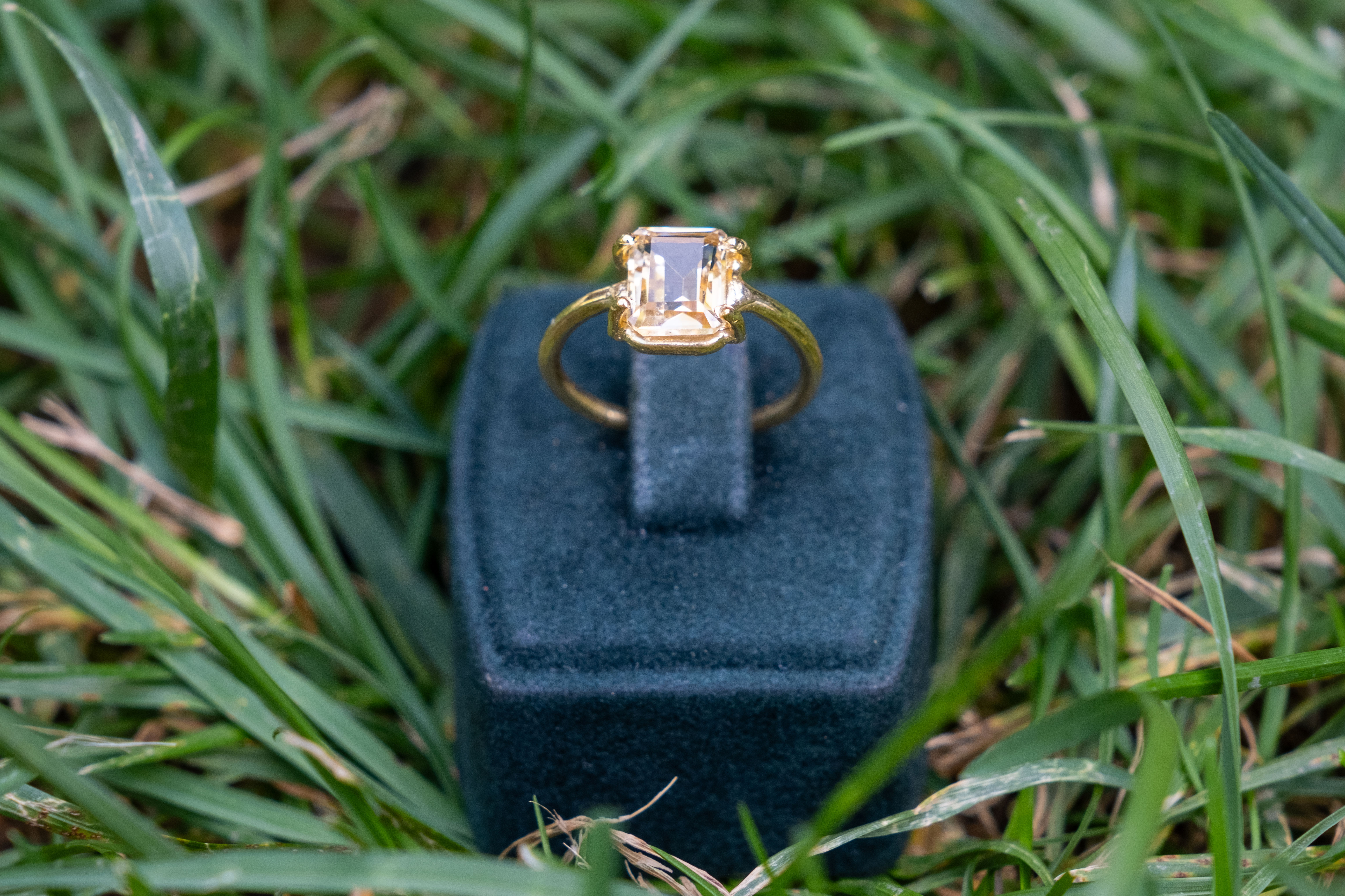 Citrine Natural Stone Silver Ring