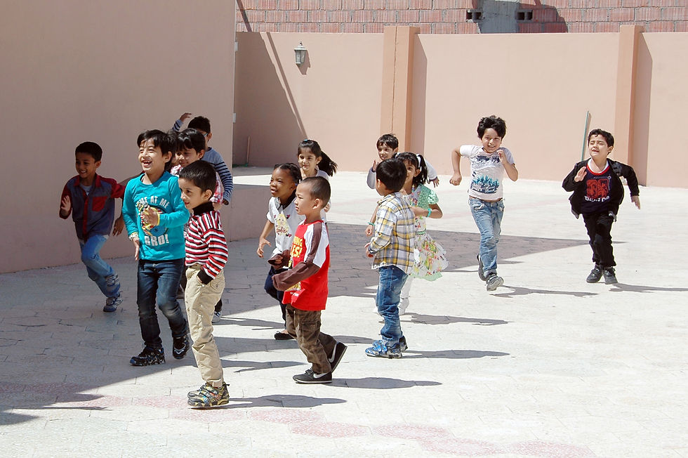 Students playing during Break Time at LFK