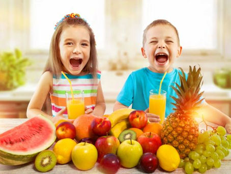 A importância da fruta para as crianças