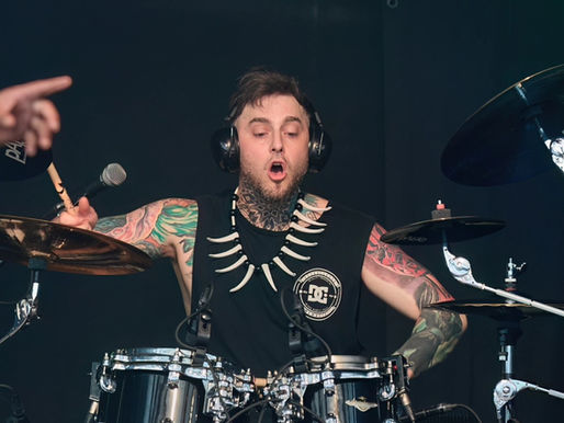 Corey Friedlander playing drums