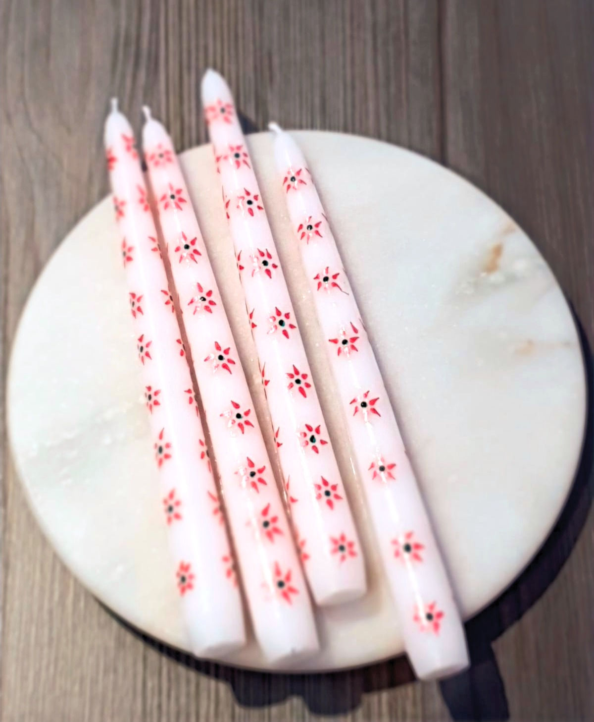 Hand Painted Tapered Dinner Candle