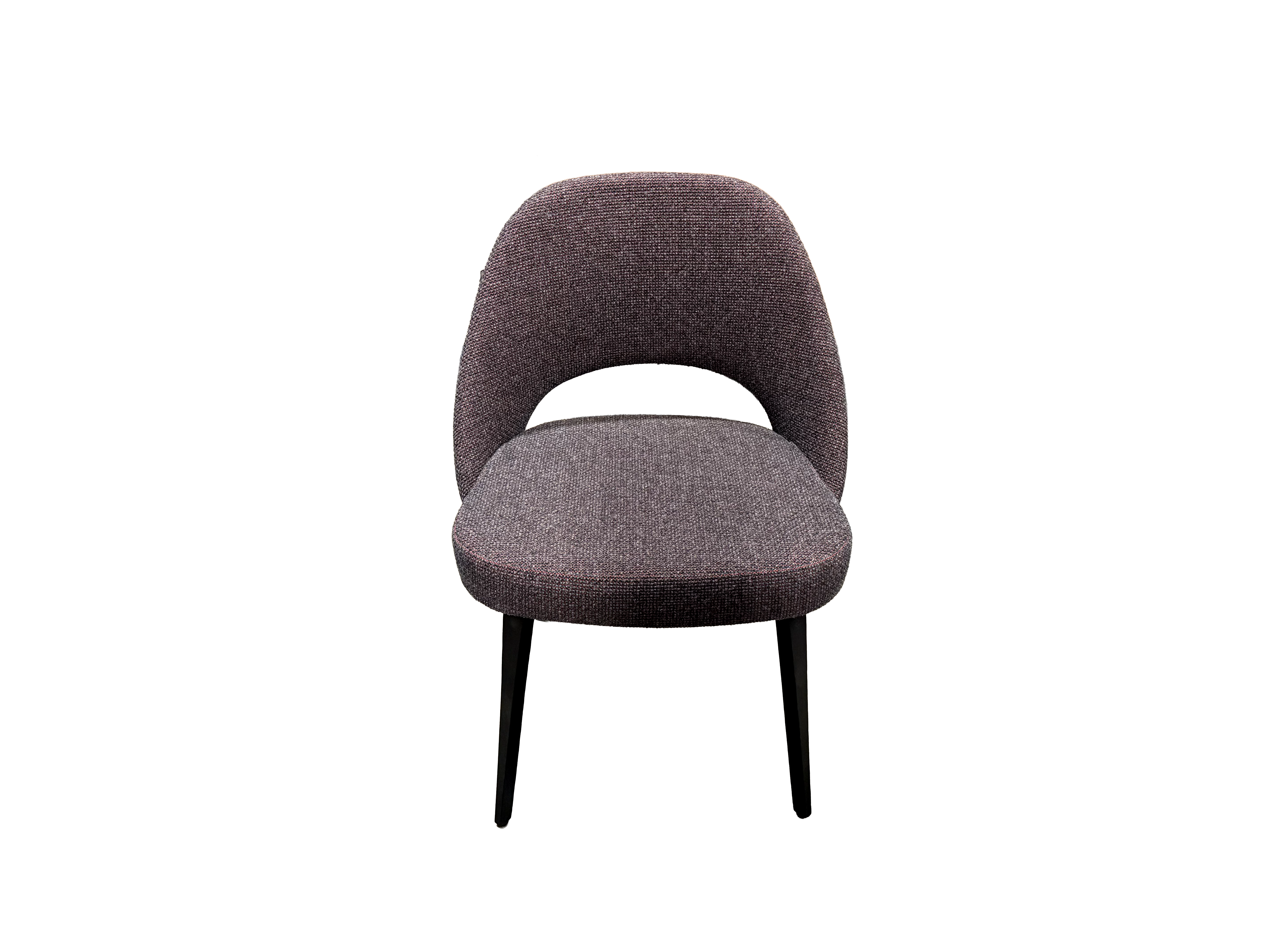Knoll Saarinen Armless Side Chair - Red/Black Woven Upholstery