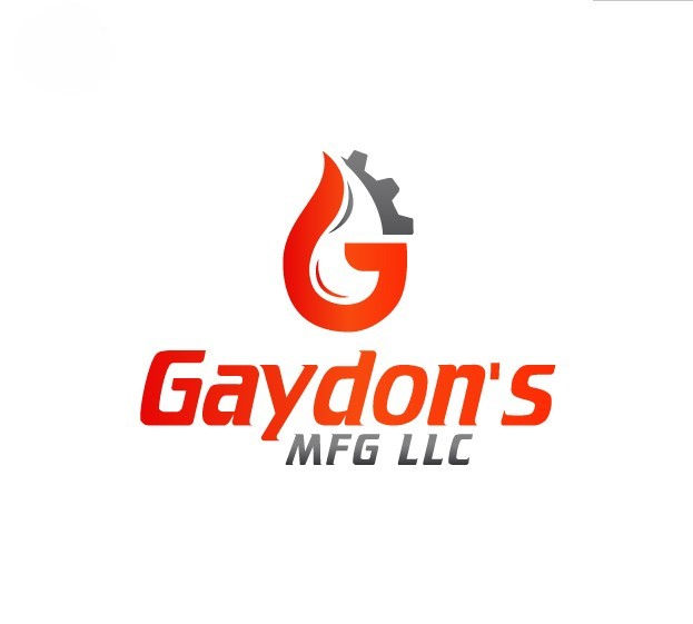 Gaydon's MFG LLC logo with flame and gear
