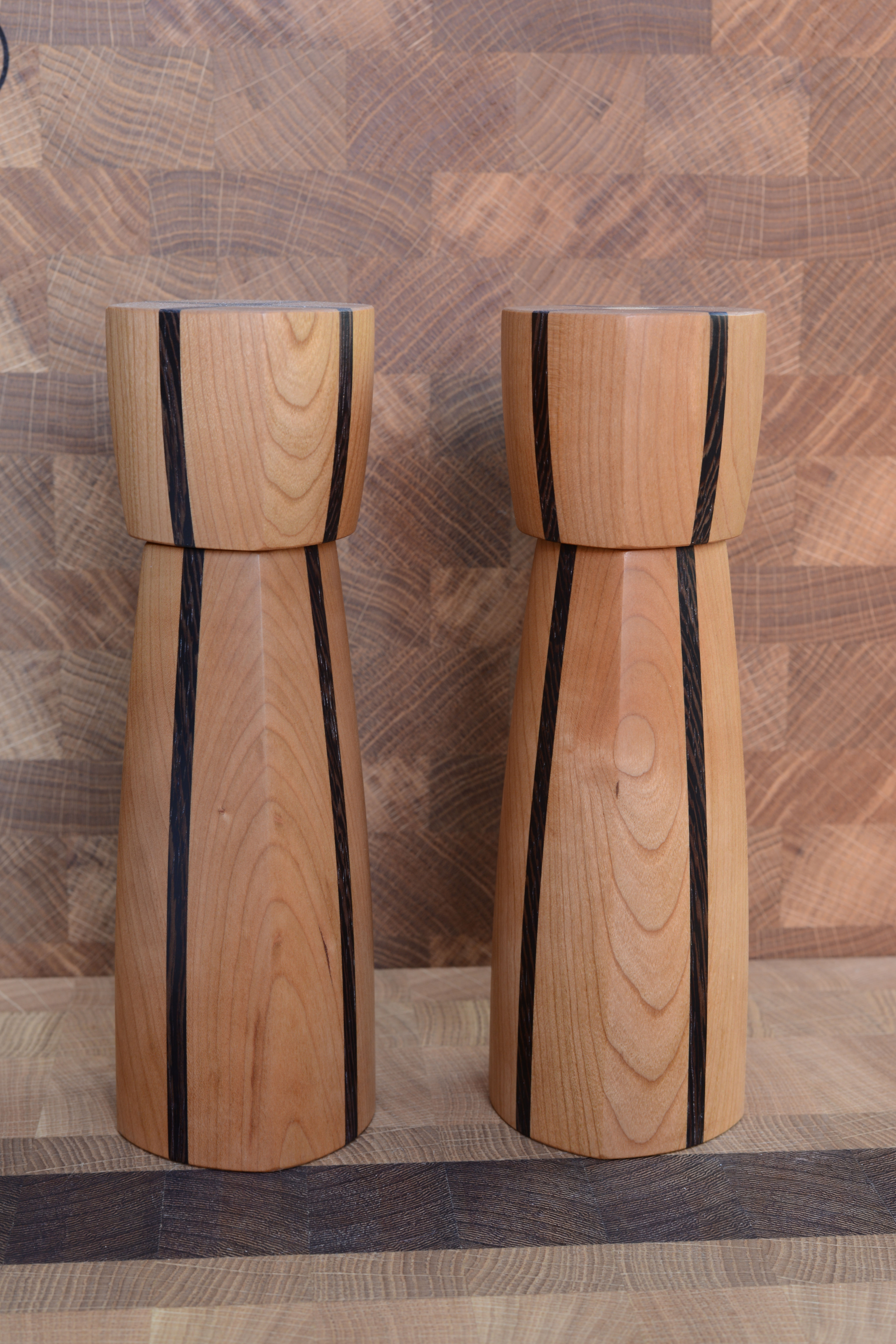 Pair of Salt and Pepper Mill, Cherry & Wenge