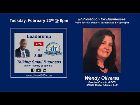 February 23, 2021: LIVE @ 8:05! with Andrew Frazier - IP Protection for Businesses
