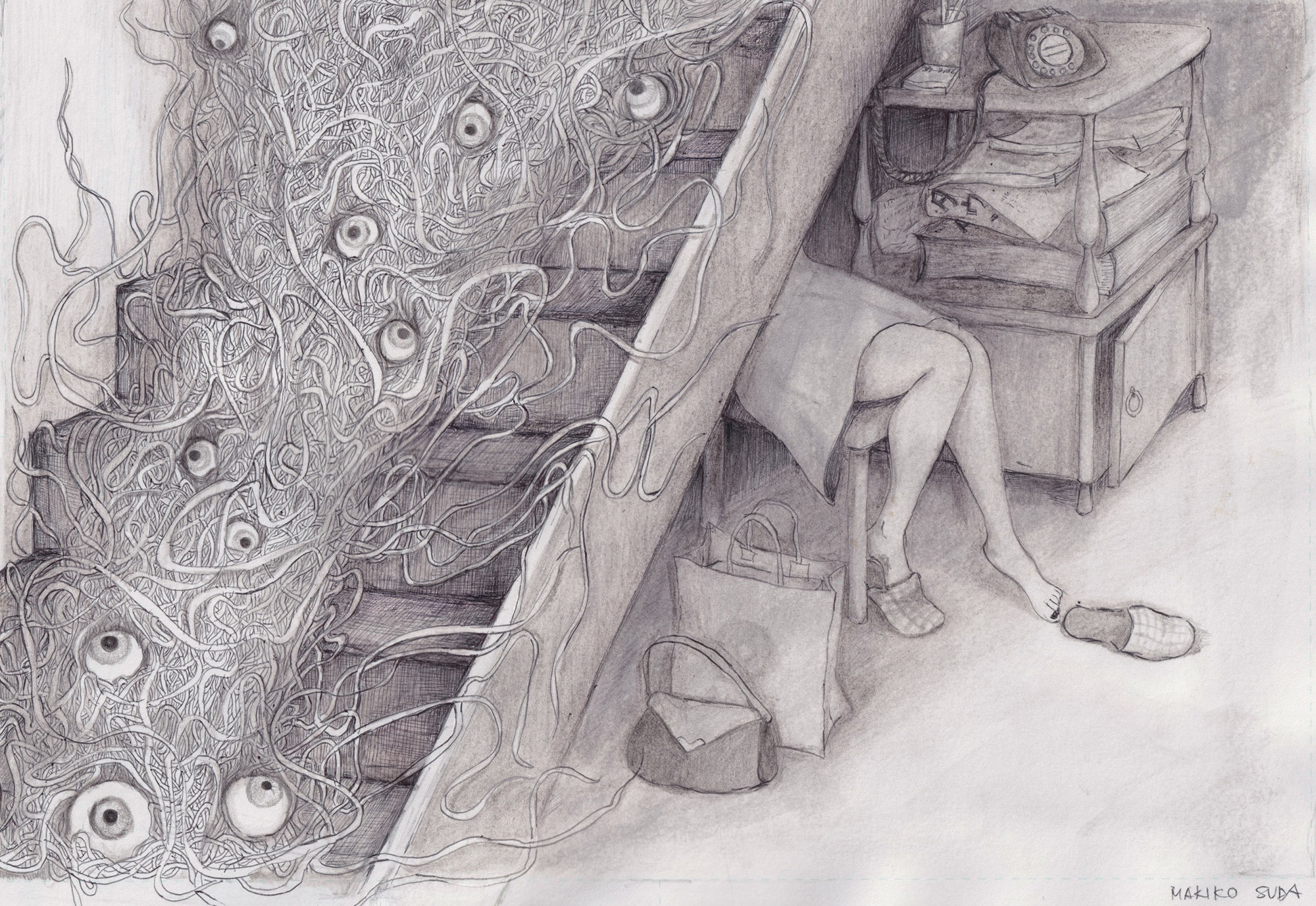 Makiko Suda - Mom on the Phone