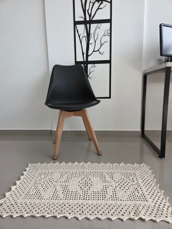 Miniatura: Tapete Tulipas em Crochê 100% algodão premium