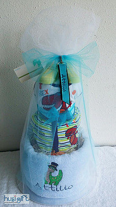 3 tier Dinosaurs Diaper Cake