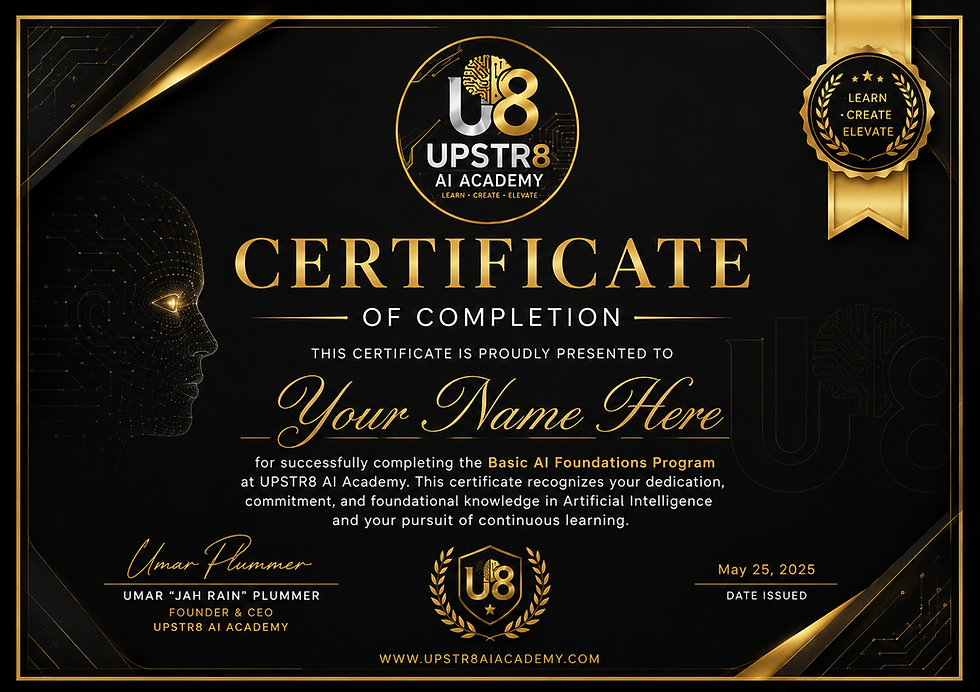 UPSTR8 AI Academy Official Certificate.png
