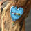 Thumbnail: Blue beaded heart pendant