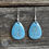 Thumbnail: Teal blue speckled egg earrings