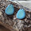 Thumbnail: Mint green and blue speckled egg earrings