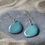 Thumbnail: Mint green and blue speckled egg earrings