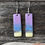 Thumbnail: Wire wrap earrings - lilac/blue/yellow