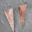 Thumbnail: Hammered copper triangle earrings