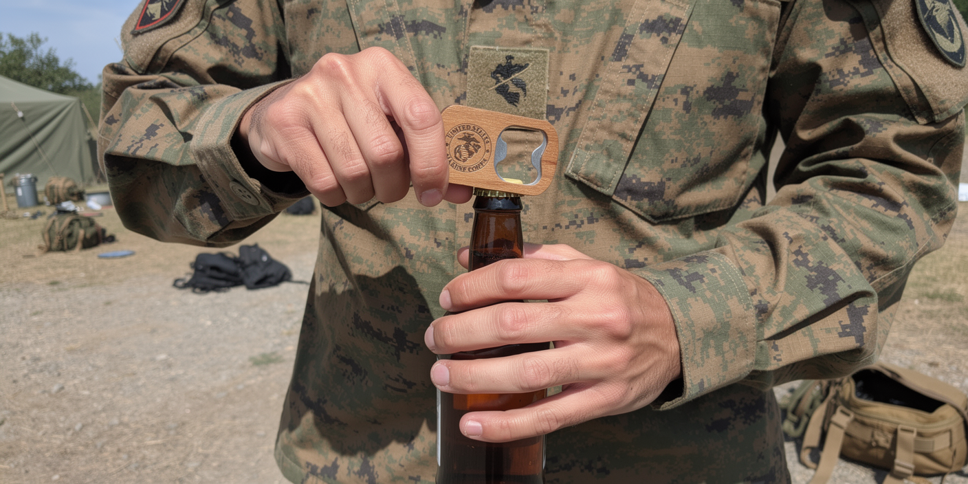 Bottle Opener Key Chain US Marine Corps
